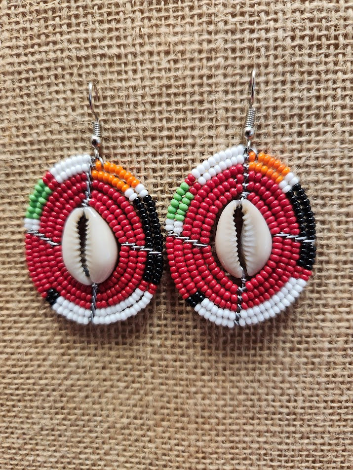Maasai Earrings - Multicolor | Mchete's African Treasures, LLC