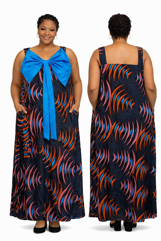 Handmade Dress Handmade one of a kind Ankara Summer Dress Dress Size XL2-XL4