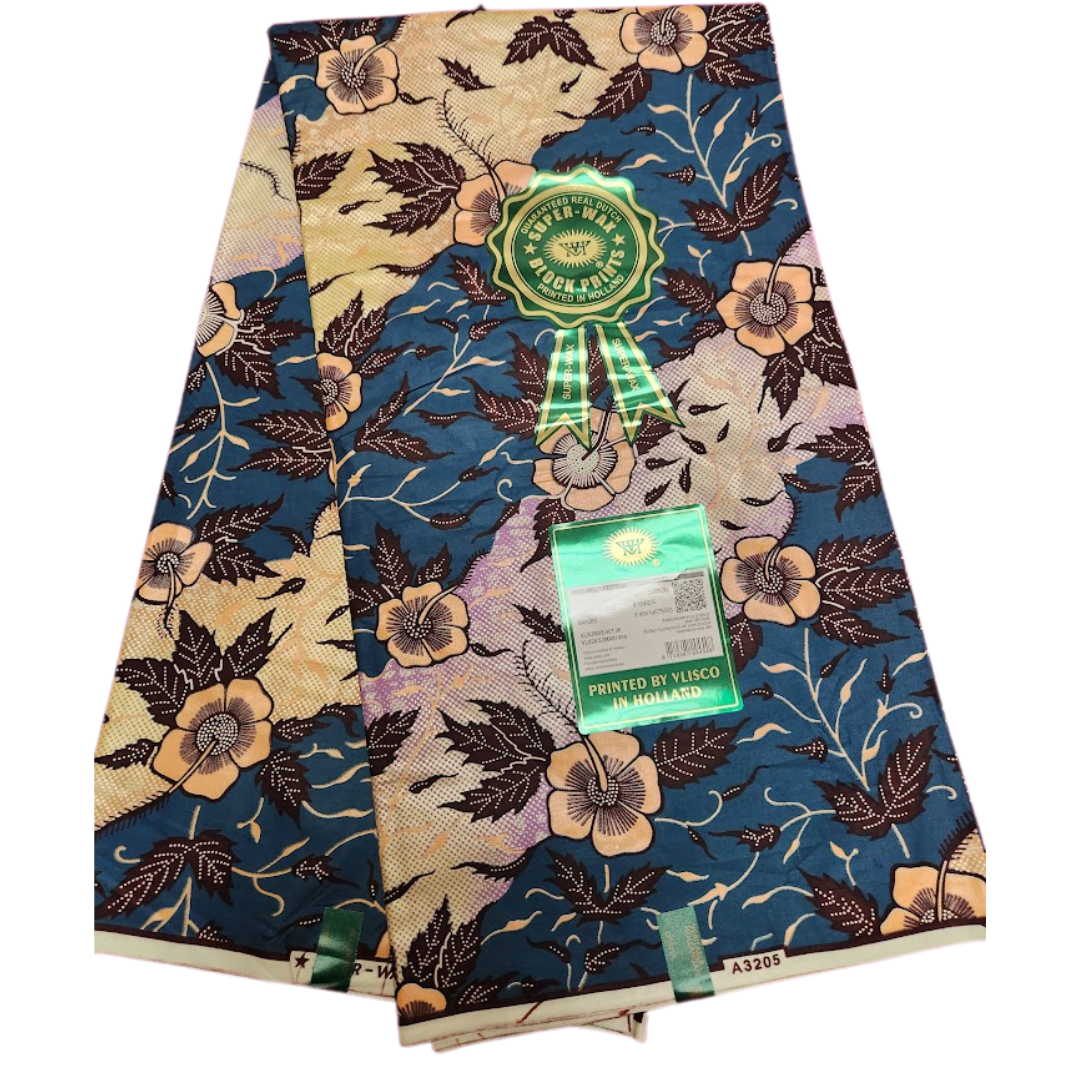 African_Wax_Print_KitengeAnkara_Blue_and_Tan
