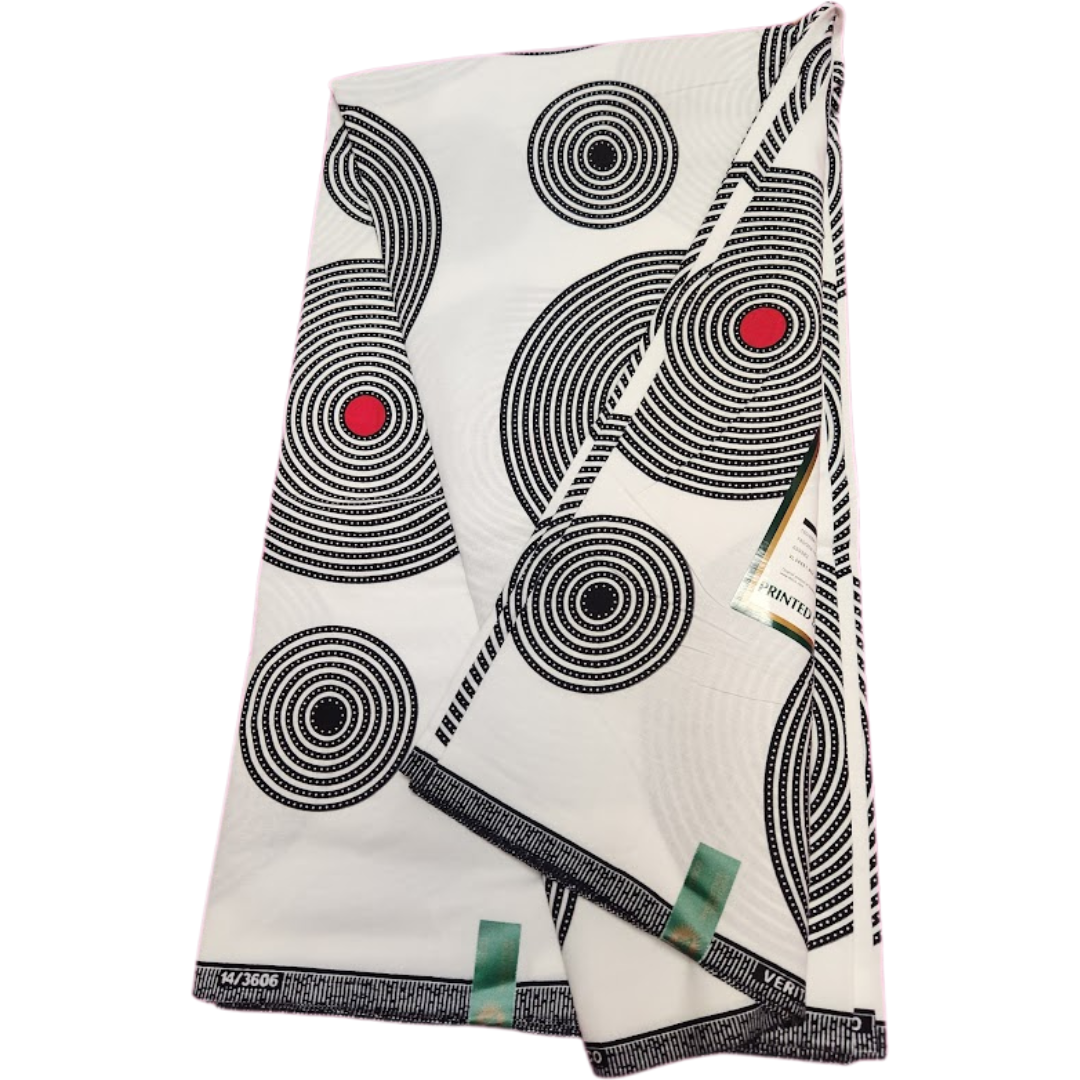 African_Wax_Print_Fabric_White_Black_Red