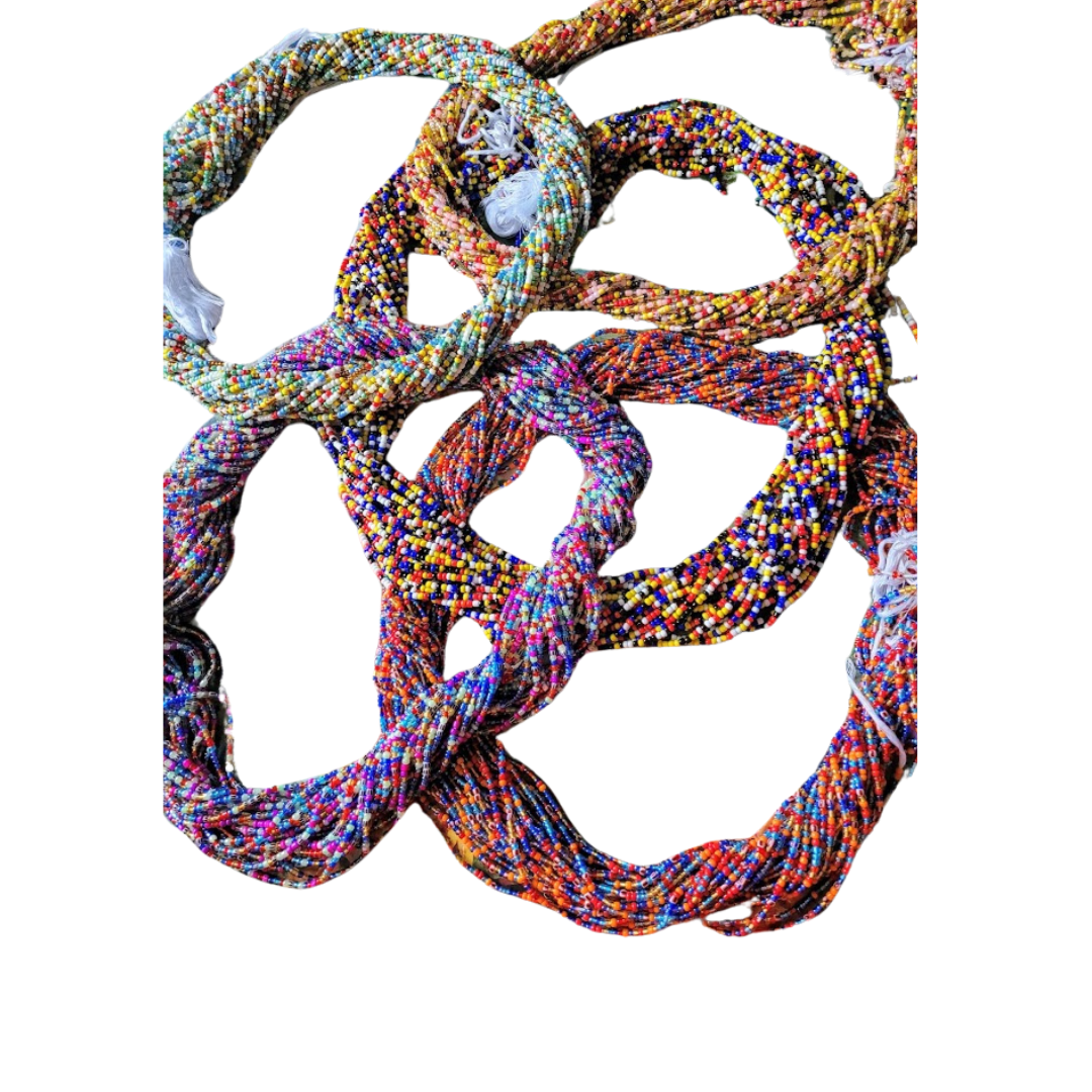 Colorful African Waist Bead, Belly Beads, Body Chain, Bikini Jewelry for Women