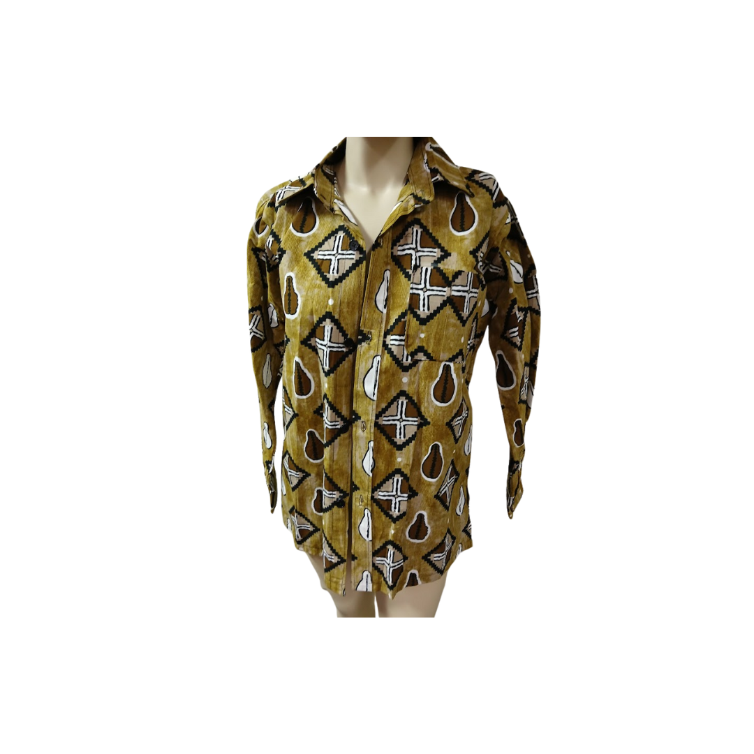 Kitenge Shirt with collar - L, XL