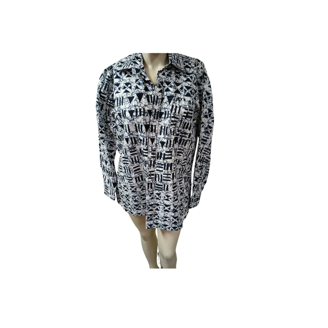 Kitenge/Ankara Shirt with Collar- L, XL