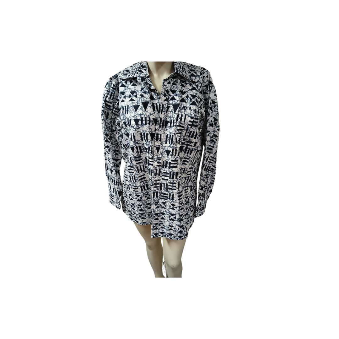 Kitenge/Ankara Shirt with Collar- L, XL