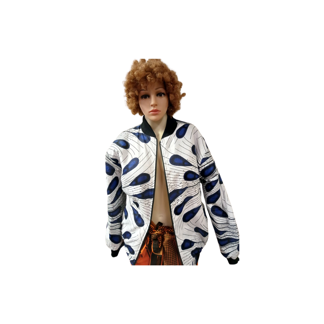 Kitenge/Ankara Long Sleeve Reversible Jacket- M, L, XL, XXL