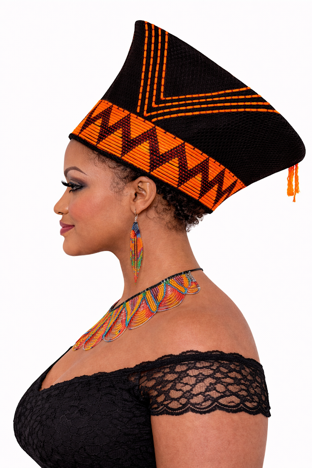 Zulu Hat Black & Orange