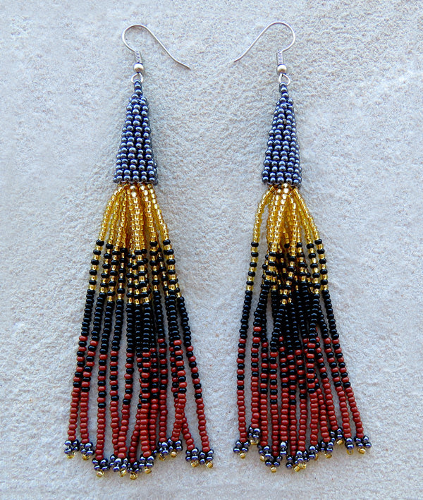 African Beaded Earrings Lukimbi.