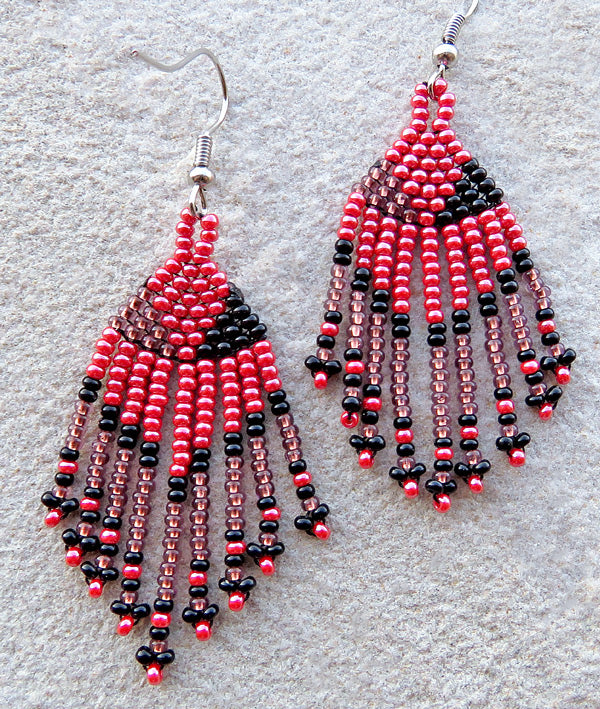 African Beaded Earrings short tassel