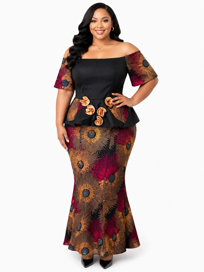 One of a Kind Handmade Fitted Ankara Dress with Lining Size 2XL for Special Occasion