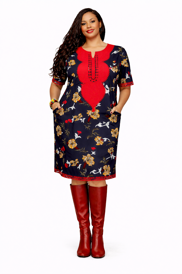 One-of-a-kind Short Embroidered Dress Free Size S to XL - Great for Special Event
