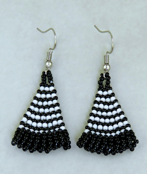 African Beaded Earrings Zulu Triangle