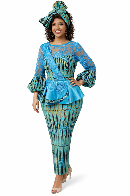 One of  a Kind Ankara/Kitenge Dressy Dress 8-10 Size