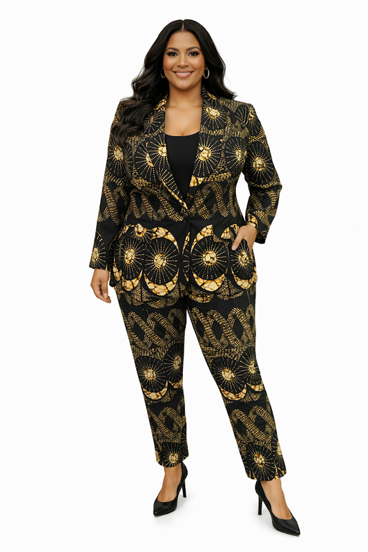 One of a Kind Ankara Pants Suit for work size 14-16