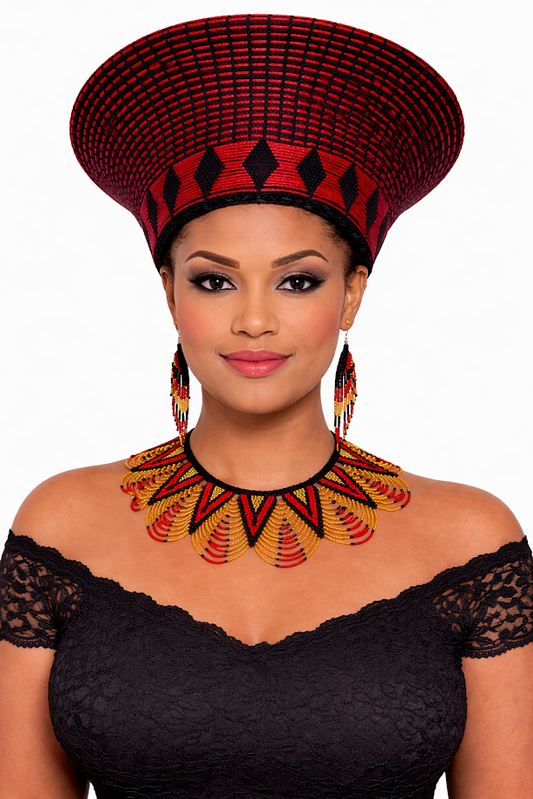Zulu Hat Red & Black