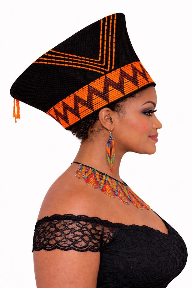 Zulu Hat Black & Orange
