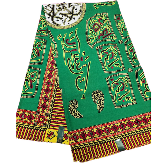 African_Wax_Print_Kitenge_Ankara_Green_Red_Yellow