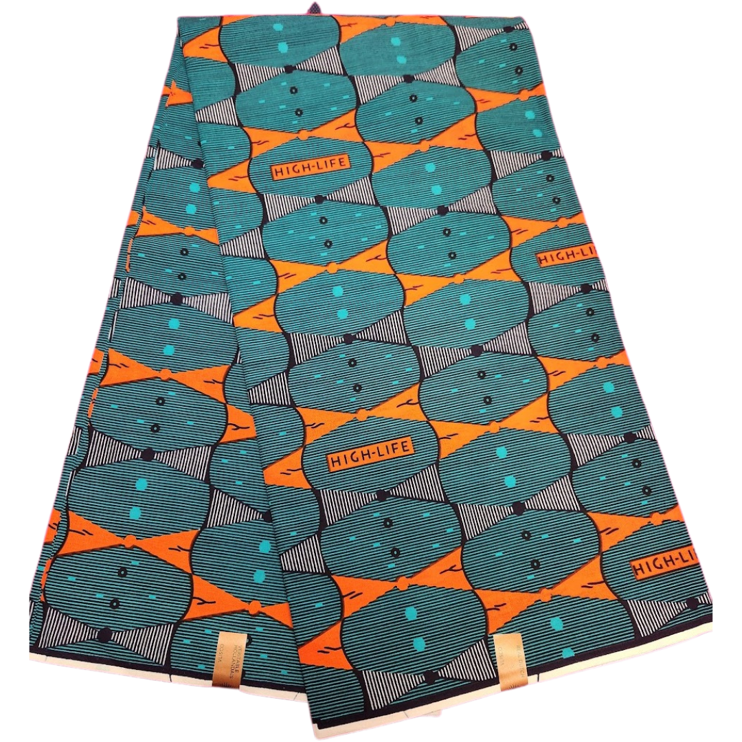 African_Wax_Print_Kitenge_Ankara_Orange_and_Green