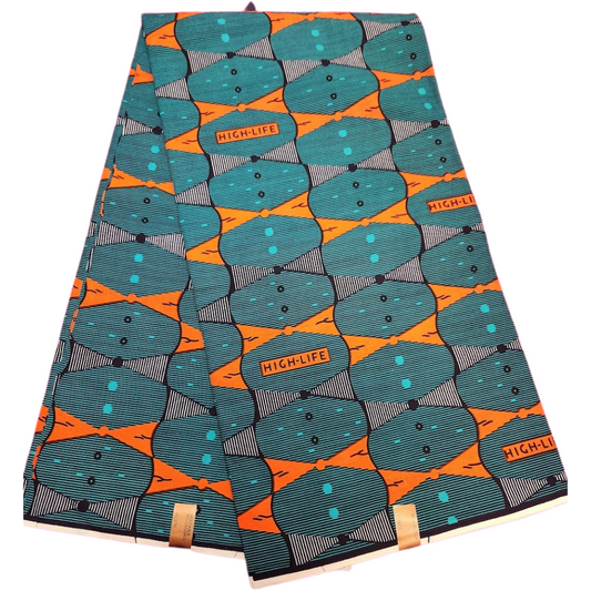 African_Wax_Print_Kitenge_Ankara_Orange_and_Green