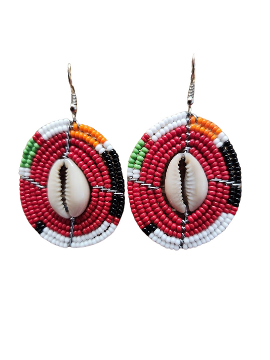 Maasai Earrings  - Multicolor | Mchete's African Treasures, LLC