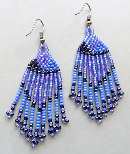 African Beaded Earrings short tassel -
