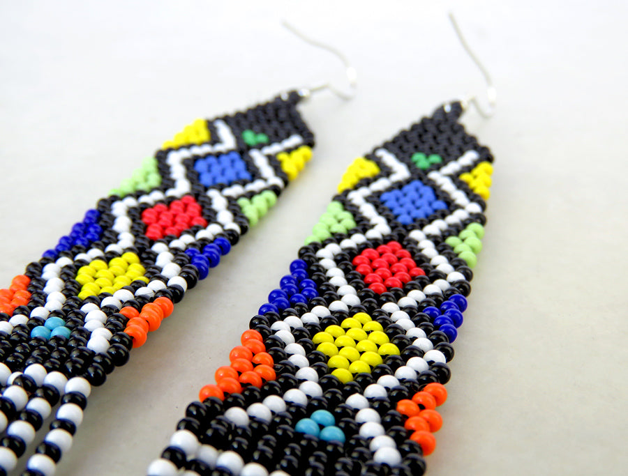 African - Khosa Beaded Earrings Zimbali