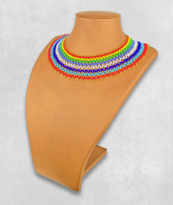 African Beaded Necklace Ntombi African Colors