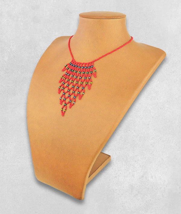 Red Tula Beaded Necklace