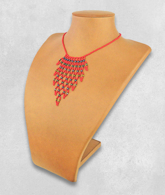 Red Tula Beaded Necklace