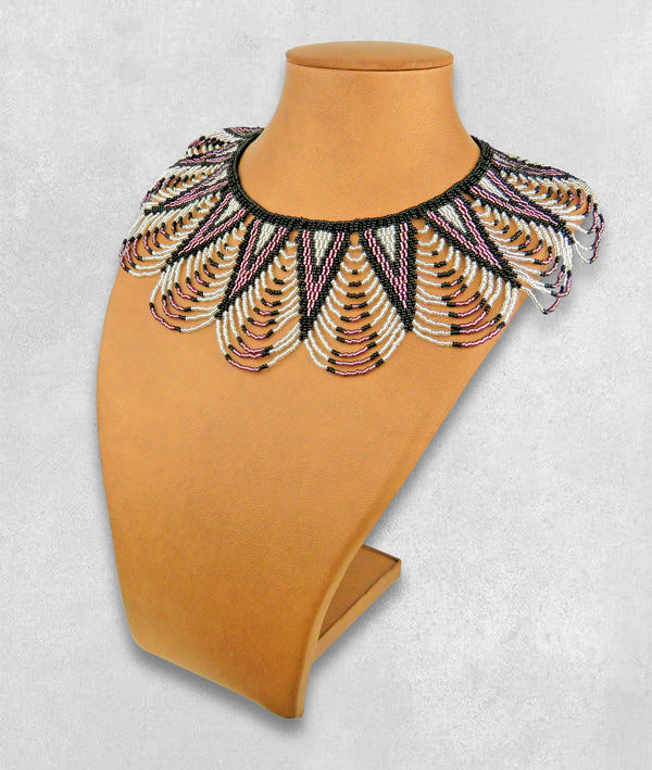 Zulu Spear Fringe Purple Silver Black