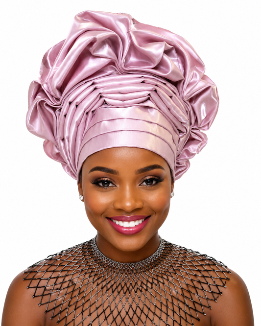 Elegant Free Size Headgear Designed and Handmade by Silvia Kinjui Oisso - Dar-Es-Salaam, Tanzania