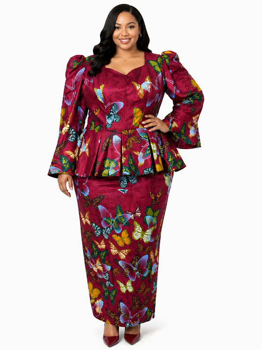 One of a Kind Handmade Fitted Brocade Dress with Lining Size 3XL for Special Occasion
