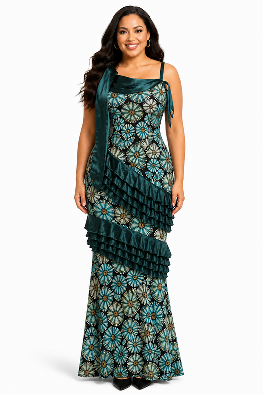 Tanzania One-of-a Kind fitted Ankara Handmade Size M Dress for Special Occasion
