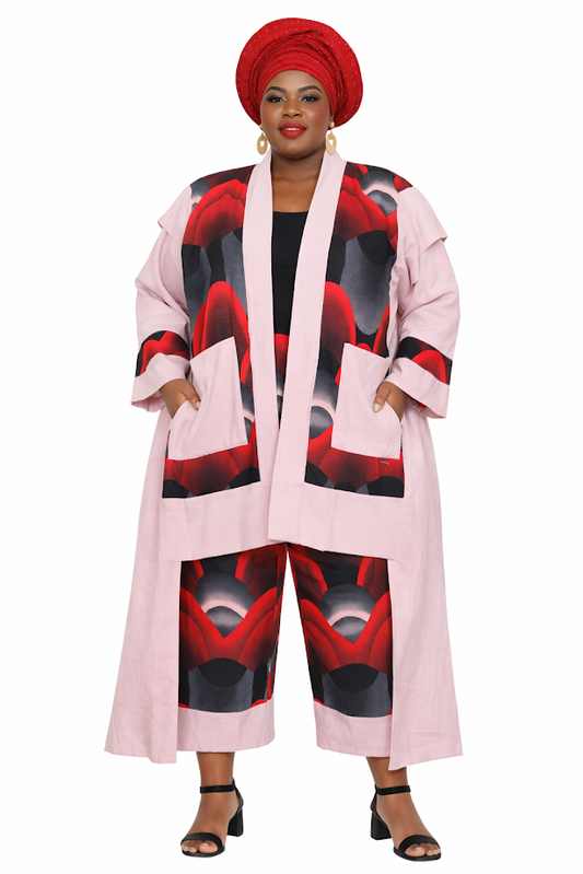 Handmade Dressy Ankara Capri Set - Size XL - 3XL