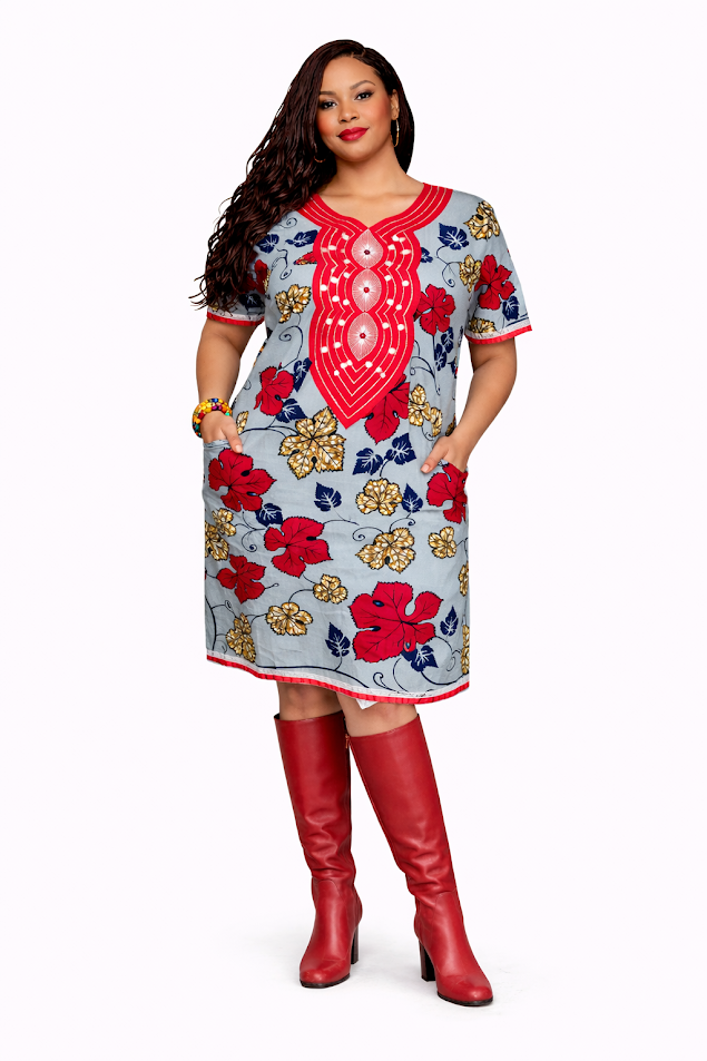 One-of-a-kind Short Embroidered Dress Free Size S to XL - Great for Special Event