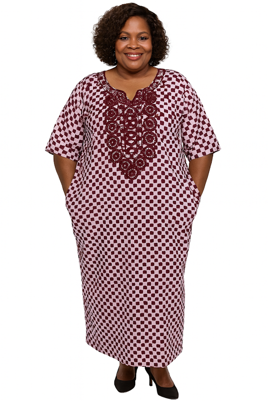 One-of-a Kind Organic Hand-Made Batik & Tailor-Made & Embroidered - Long Formal Attire