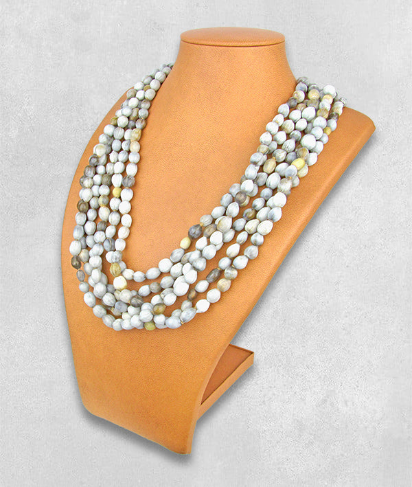 Necklace Grey Zulu Beads