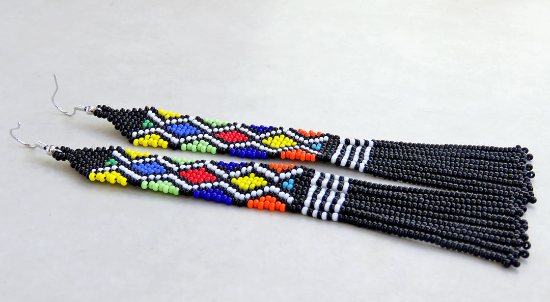 African - Khosa Beaded Earrings Zimbali