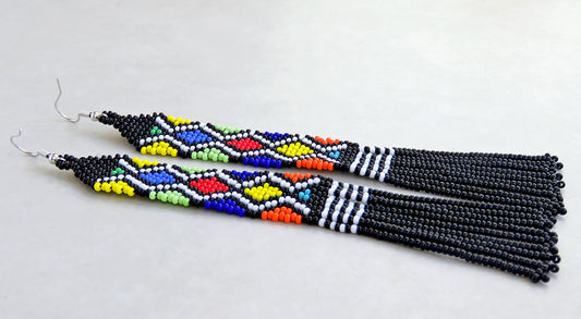 African - Khosa Beaded Earrings Zimbali